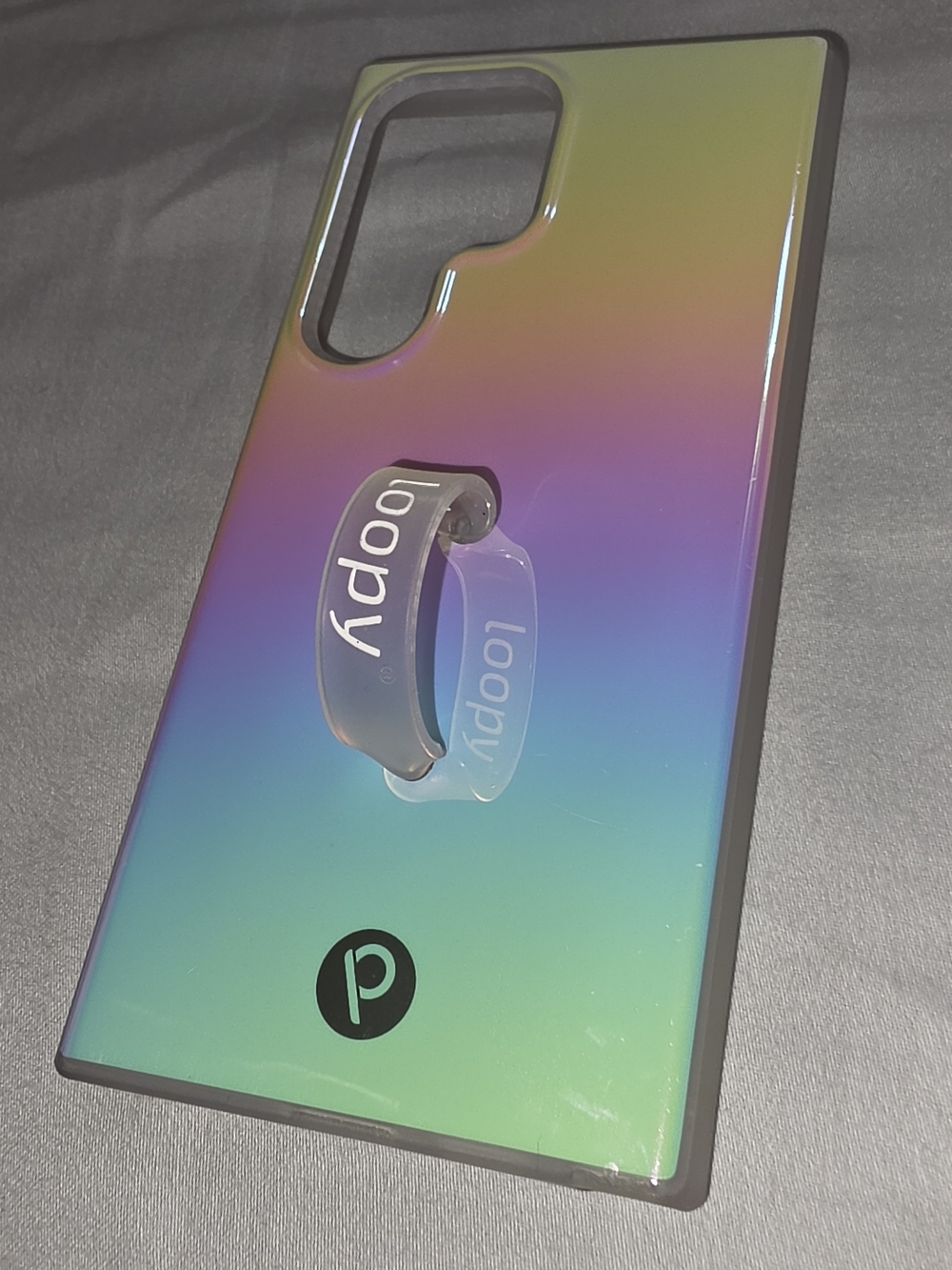 Loopy Case Pearl Iridescent Gradient Phone Case with Clear Loop